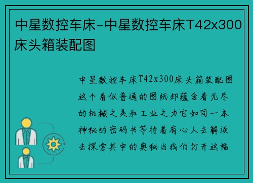 中星数控车床-中星数控车床T42x300床头箱装配图